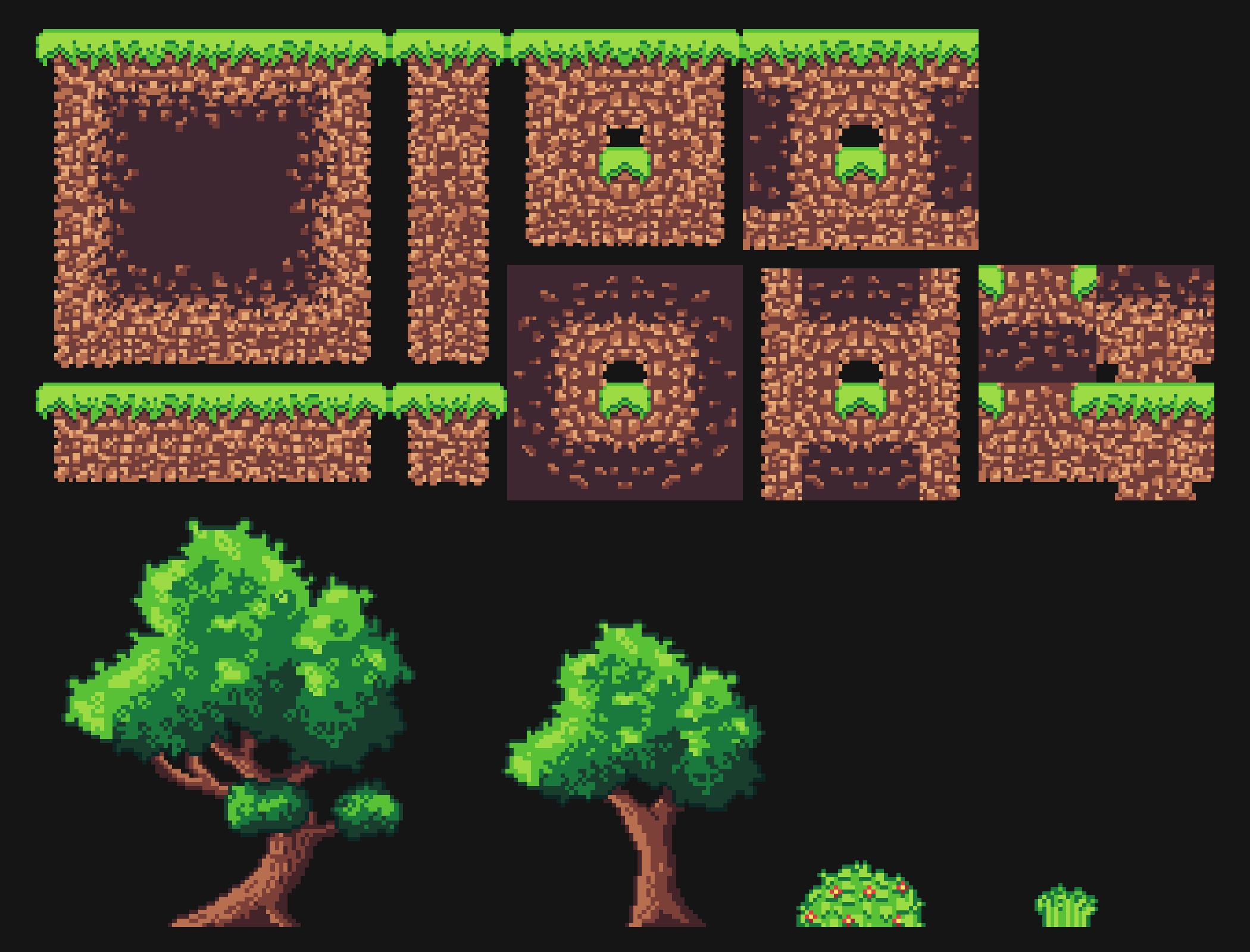 Pixel Art Grass Tileset By Ipixl | Images and Photos finder