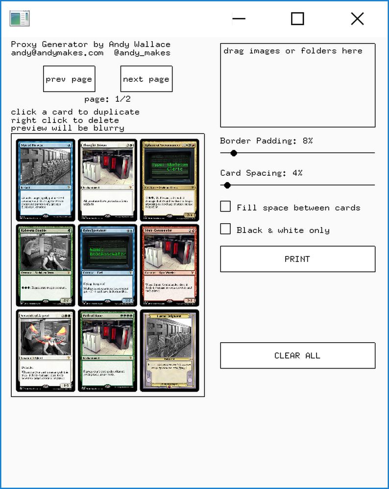 Tcg proxy generator by andymakes