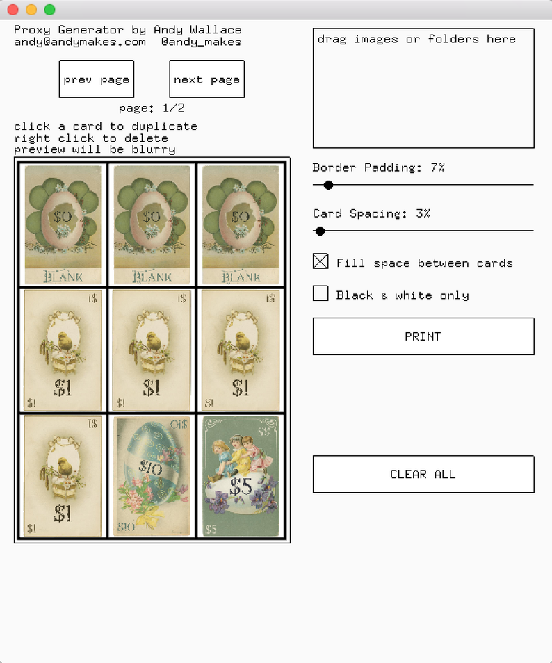 Tcg proxy generator by andymakes