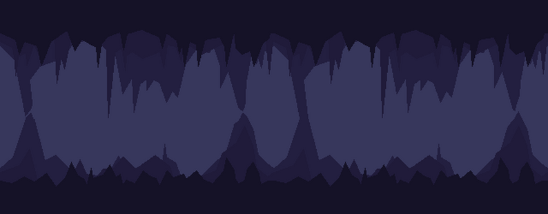 Pixel Art Cave Background by Lil Cthulhu