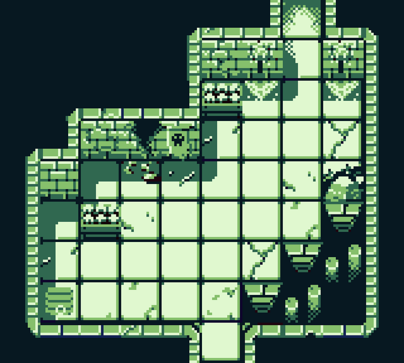 Retro Green! Dungeon Tileset by PetricakeGames