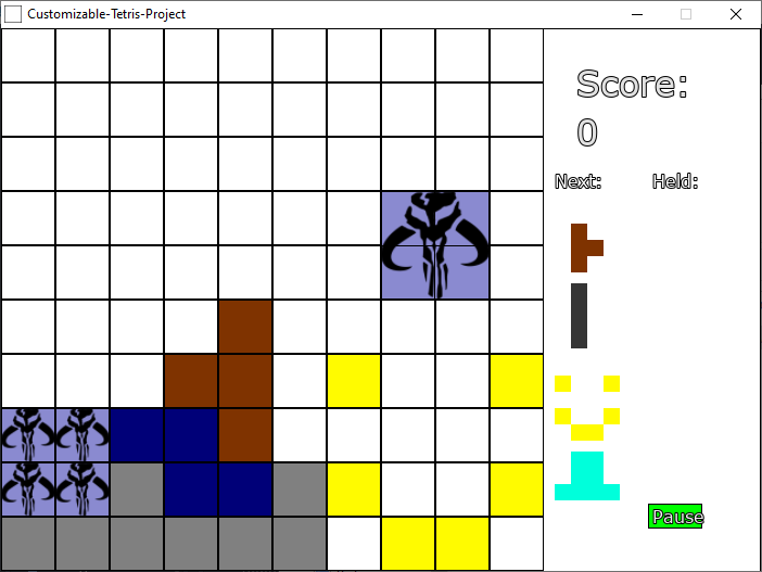 Customizable Tetris Clone by Lechuga