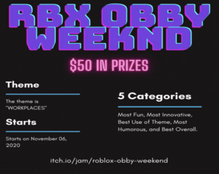 Roblox Obby Weekend 50 In Prizes Itch Io - obby team roblox