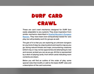 DURF Card Crawl  