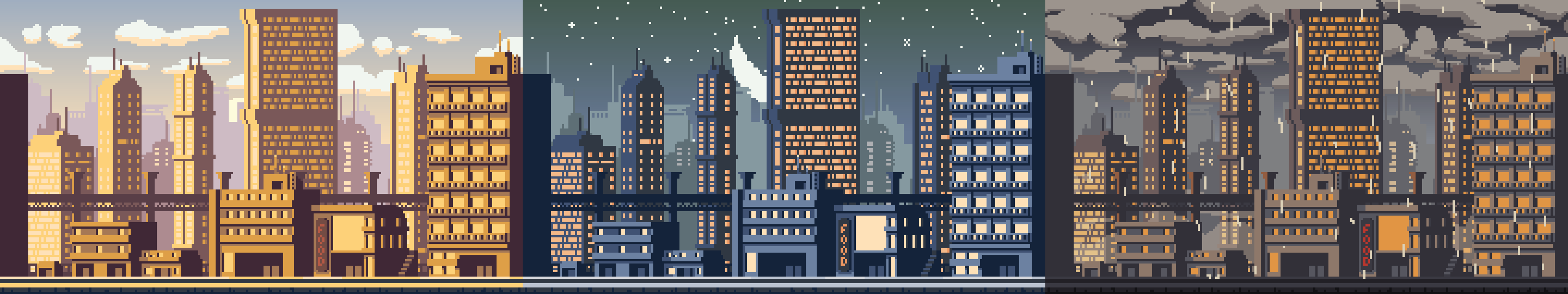 Pixel City Background Pack