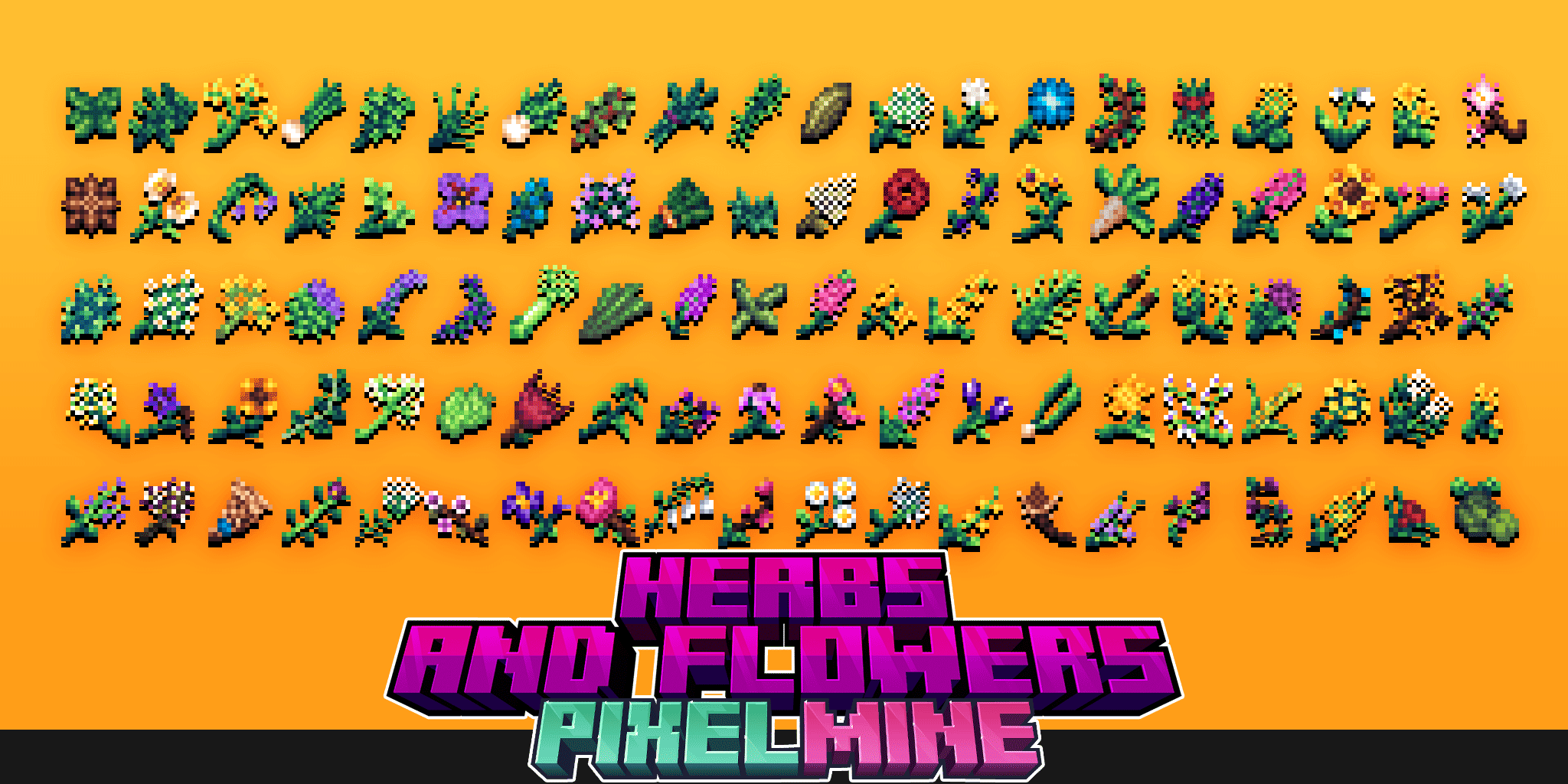 100 Herb & Flower Icons