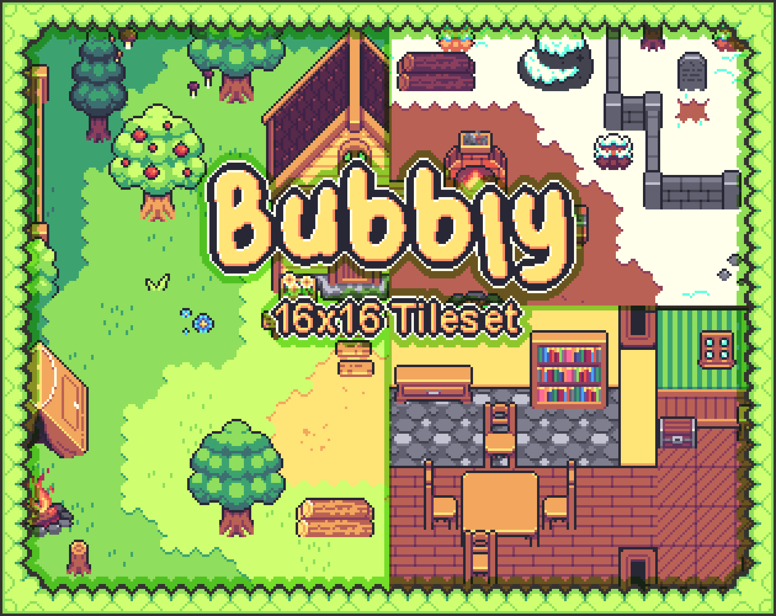 Bubbly - Tileset 16x16