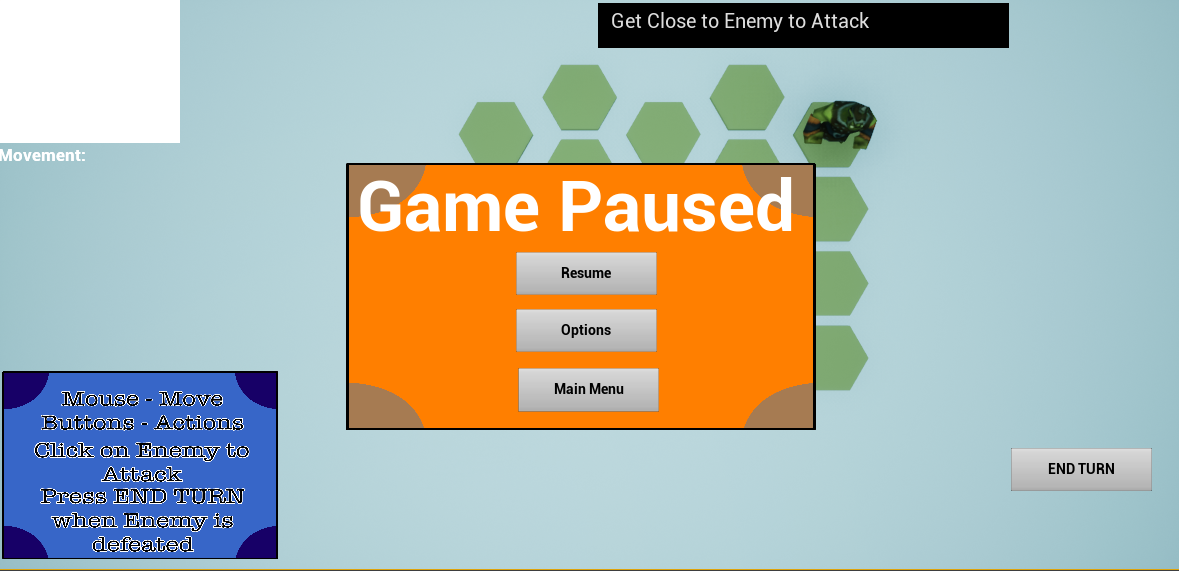 Pause Menu in Combat Level