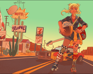 Rebels of the Outlaw Wastes: A rock-n-roll retro-dystopian rpg fueled by stickers!