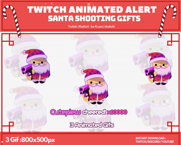Santa Animated Alert Shooting Gifts by Xhelixhi