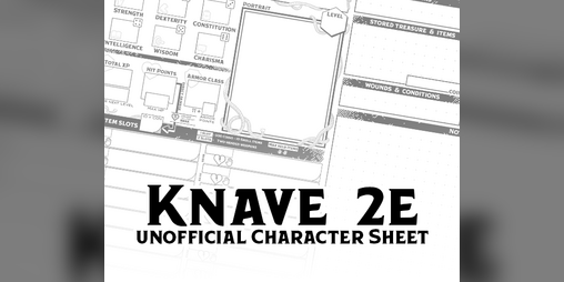 Cover image for Knave 2e Character Sheet