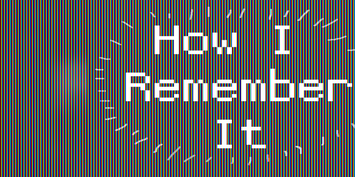 Cover image for How I Remember It