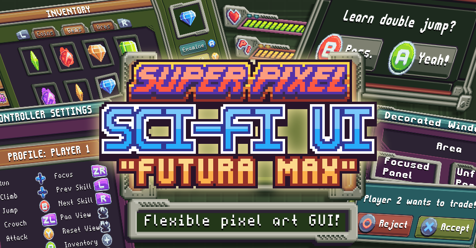 Super Pixel Sci-Fi UI: Futura Max
