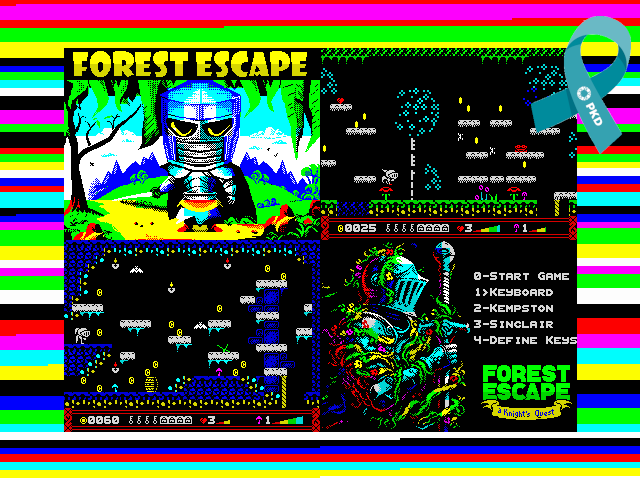 Forest Escape - A Knight's Quest (ZX Spectrum 48K-128K) by IrataHack