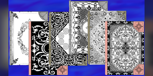 Cover image for Ornate-styled Printable Quarter-sized Notebooks
