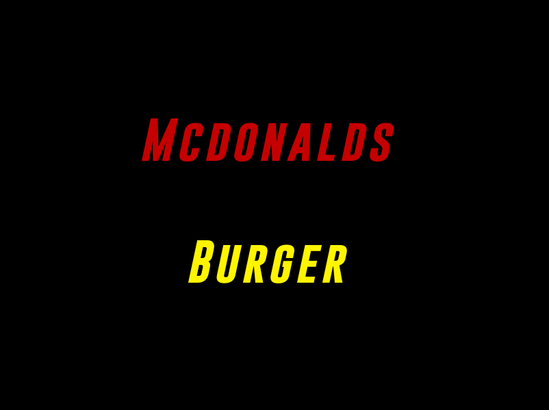 McDonald's Burger