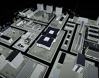Walking around the city simulator