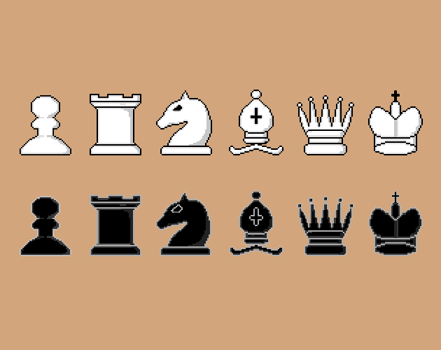 (Pixel Art) Chess Piece Images by RyiSnow