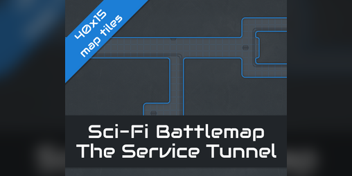 Cover image for Sci-Fi Battlemap - The Service Tunnel (VTT)