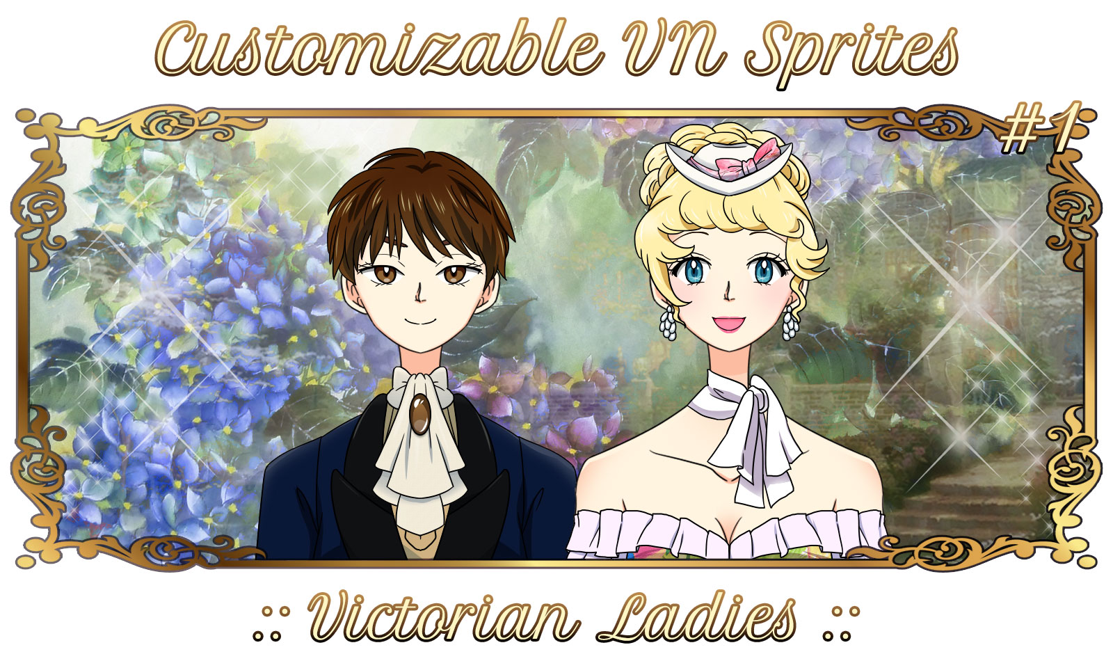 Character Pack: Customizable Victorian Anime Girl Portraits