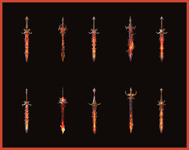 fire swords 10 swords example