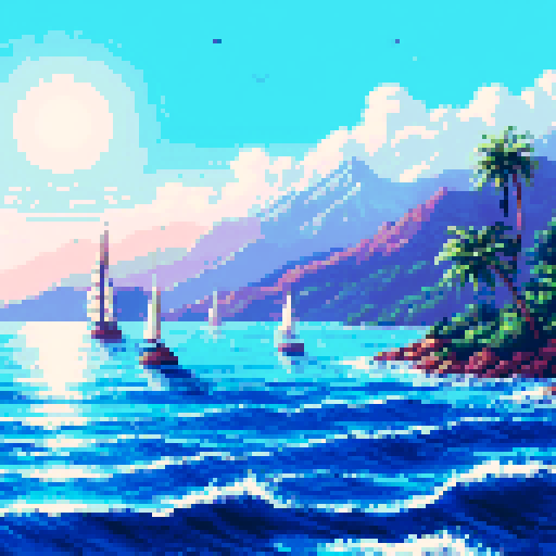 Pixel art Landscapes by Quantum Quasar Studio