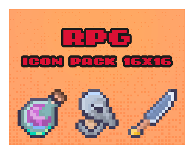 FANTASY RPG inventory icon Pack 16x16 (300 icons) by DevilPix