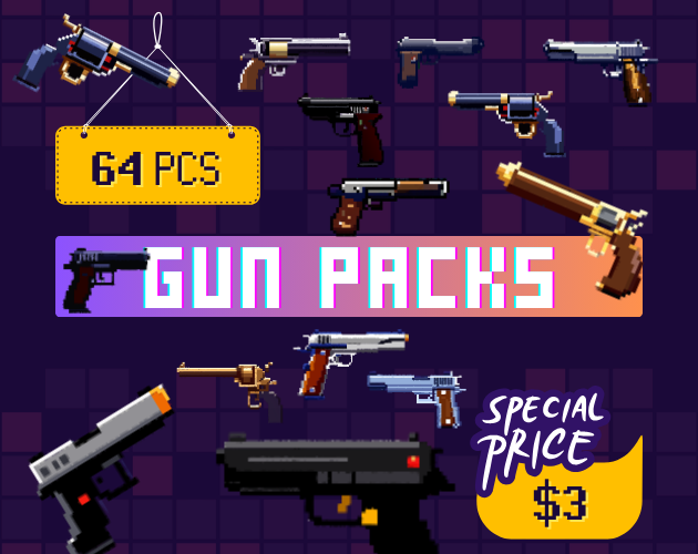 Weapon and Gun Collection - RPG 2D Pixel Assets