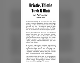 Bristle, Thistle, Tusk and Mud  