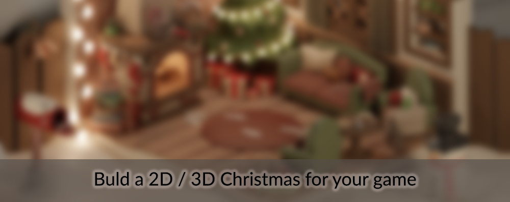2D and 3D Christmas game assets