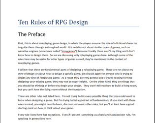 Ten Rules of RPG Design  