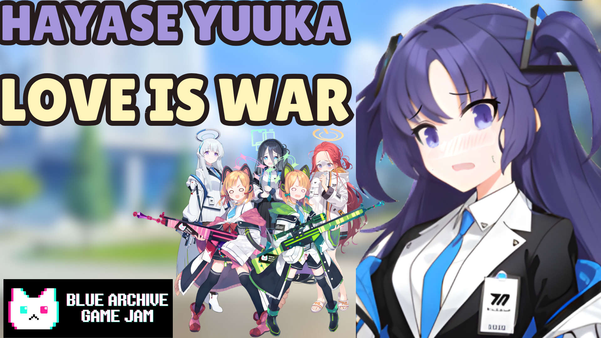 I Learned to Make .gif Files - So I Added It to My Game Page - Hayase Yuuka  Love is War [Blue Archive Fangame] by RizVN