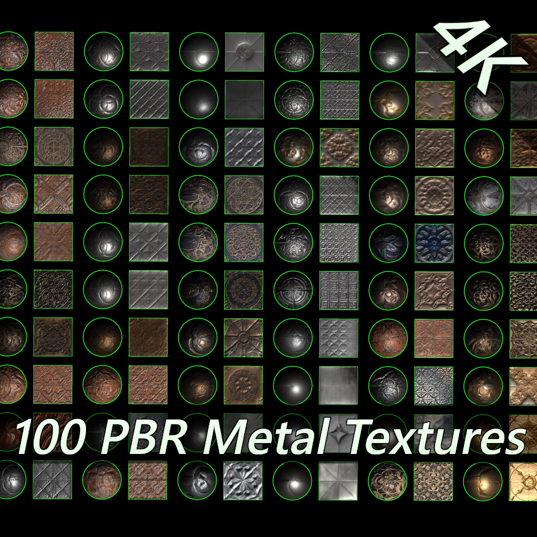4K PBR Materials: 100 metal materials by CaptainCatSparrow