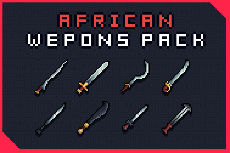 ArtStation - 32x32 pixel weapons