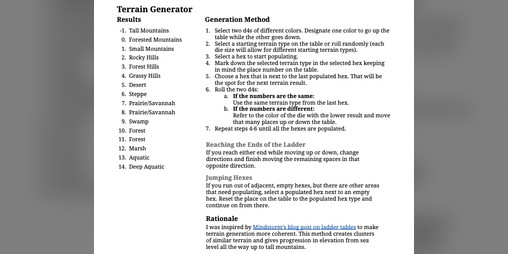 Cover image for Ladder Table Terrain Generation