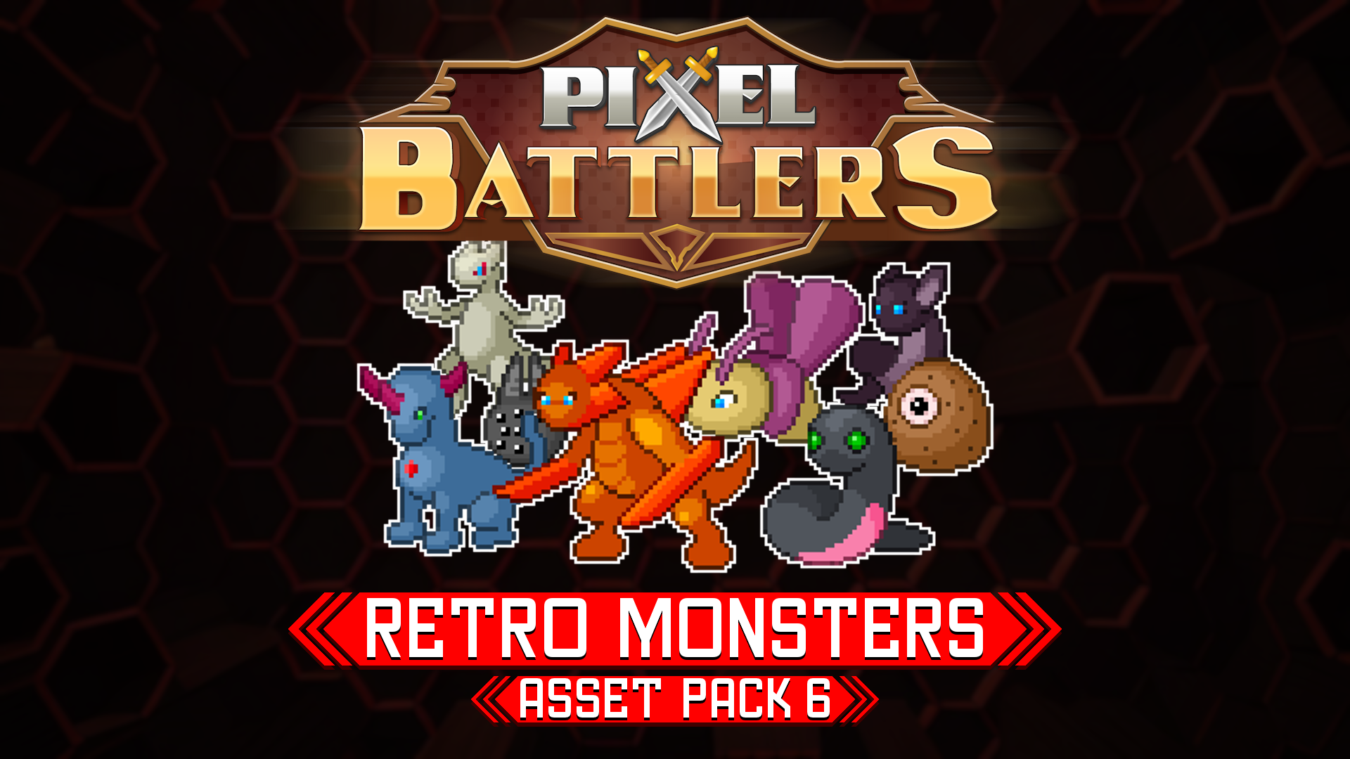 Retro Monsters Asset Pack 6 (2D RPG Monsters) by ELV Games