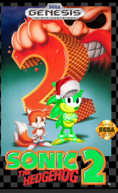 Sonic  2  verde versão de natal