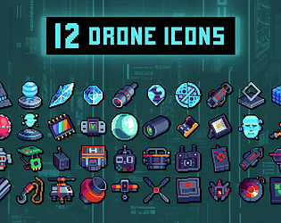 Street Food for Cyberpunk Pixel Art 32x32 Icons 