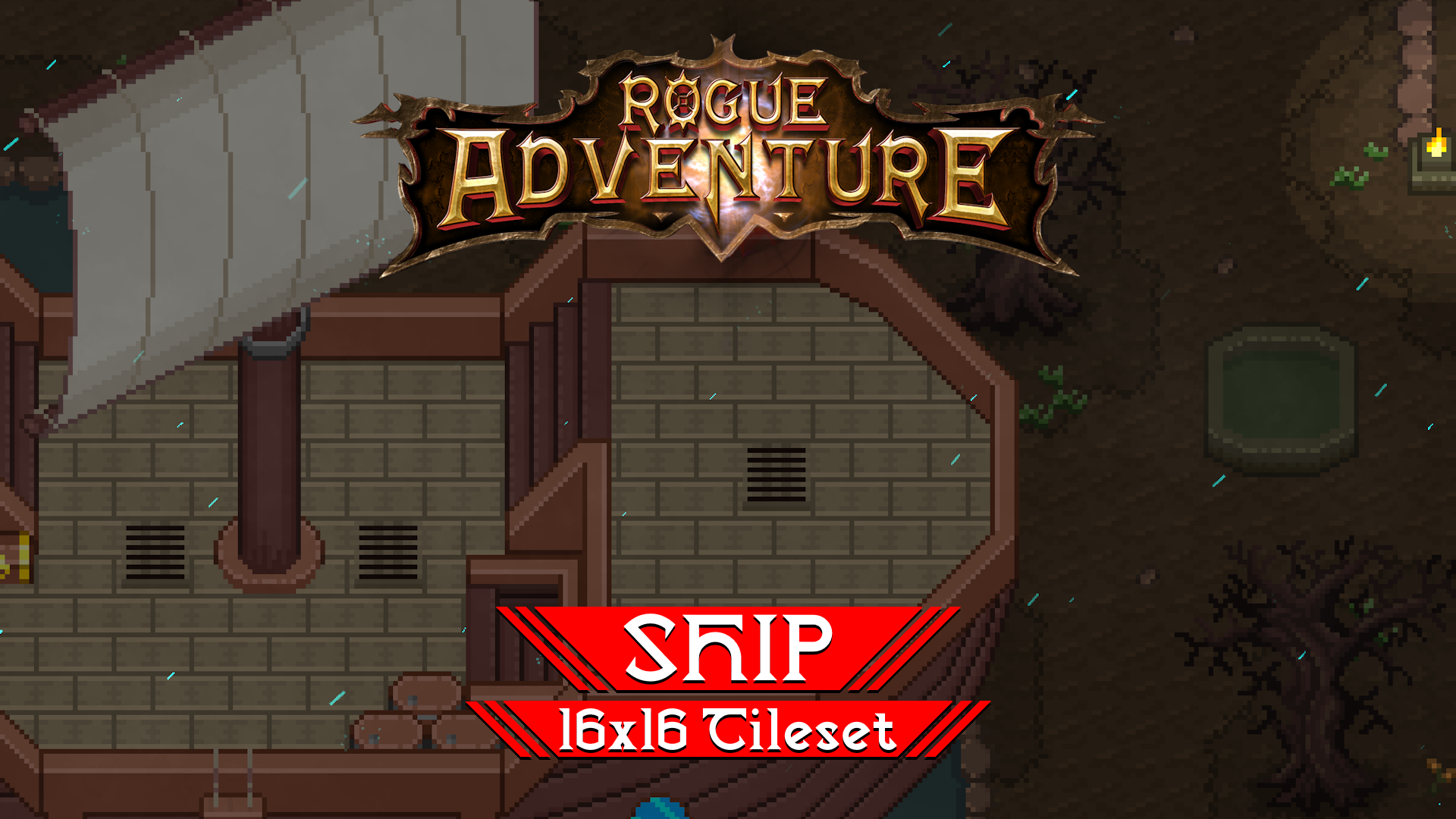 Rogue Adventure - Ship 16x16 Pixelart Tileset by ELV Games