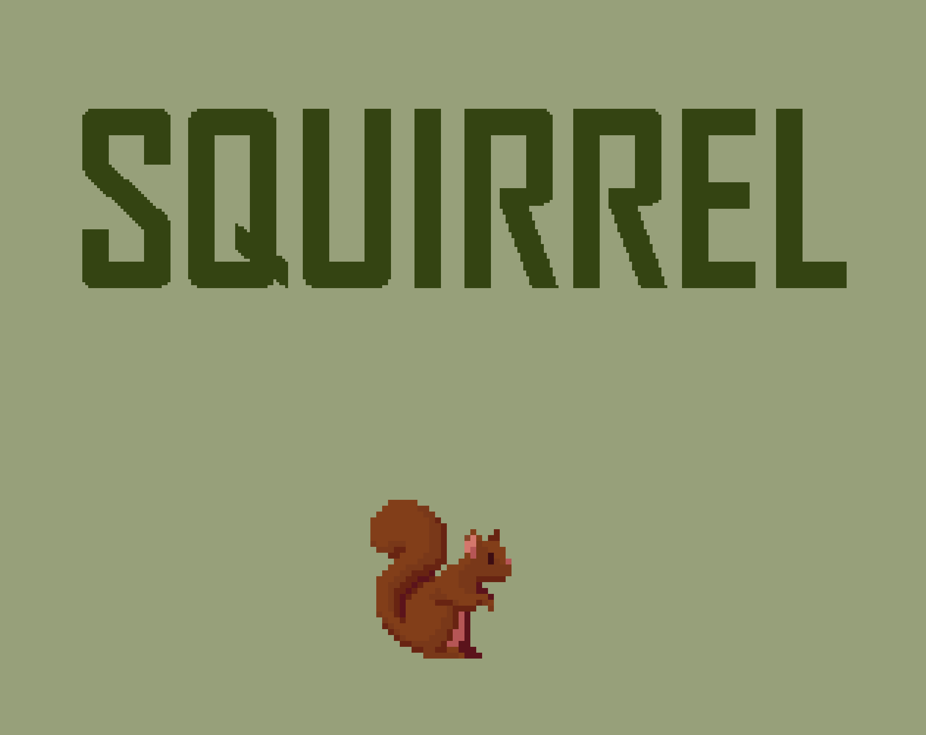 2D Pixel Art Squirrel Sprite