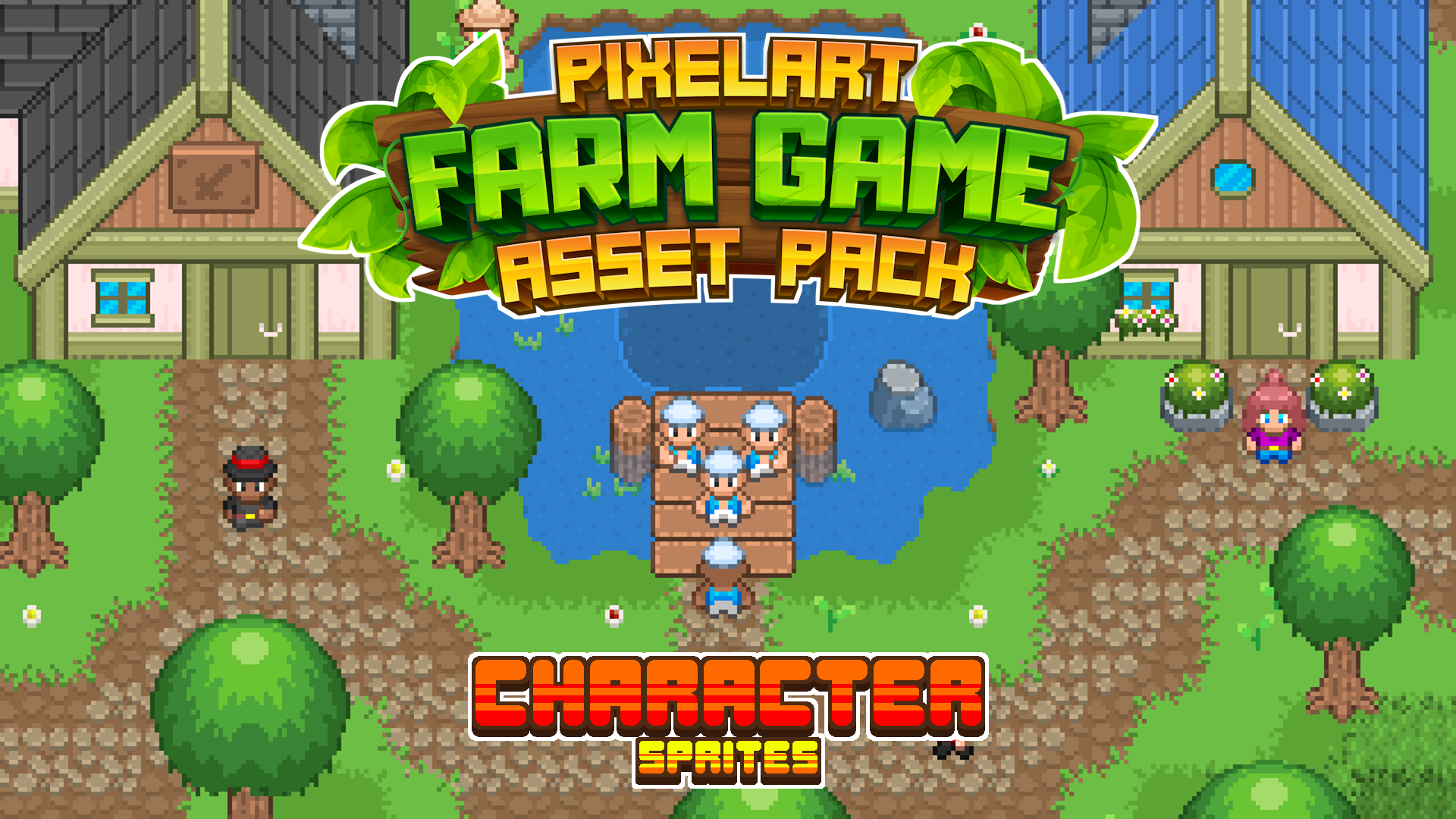 Farming Game Character Sprites 32x32 Pixelart by ELV Games