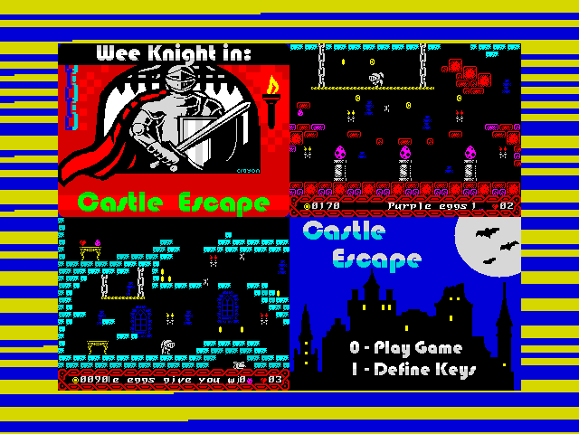Smooth Sprite Movement on the ZX Spectrum (1 of 2) - Castle Escape 