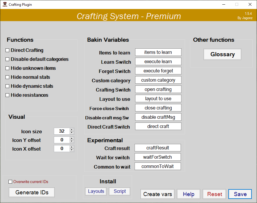 Crafting System - IMPORTANT MESSAGE - itch.io