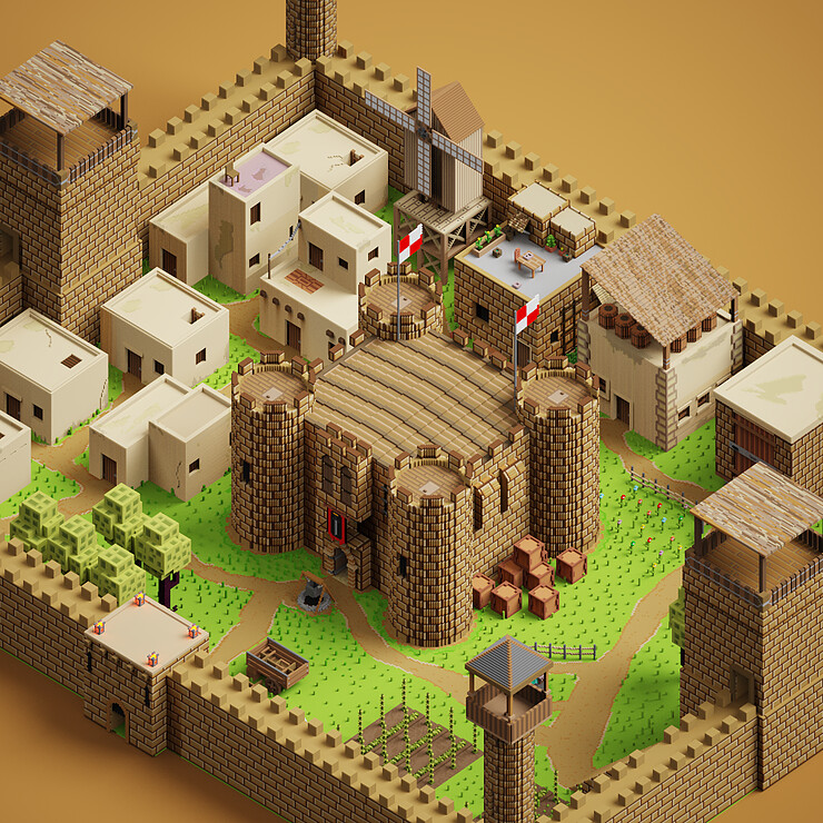 Voxel Stronghold pack