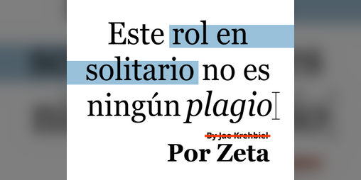 Cover image for Este rol en solitario no es ningún plagio