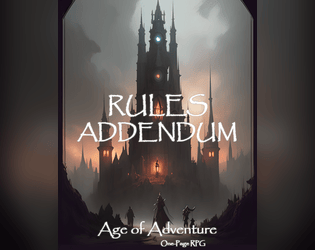 Age of Adventure RPG - Rules Addendum  (v1.5)  