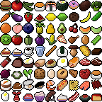 Food Sprite Assets 1 by Zexiona