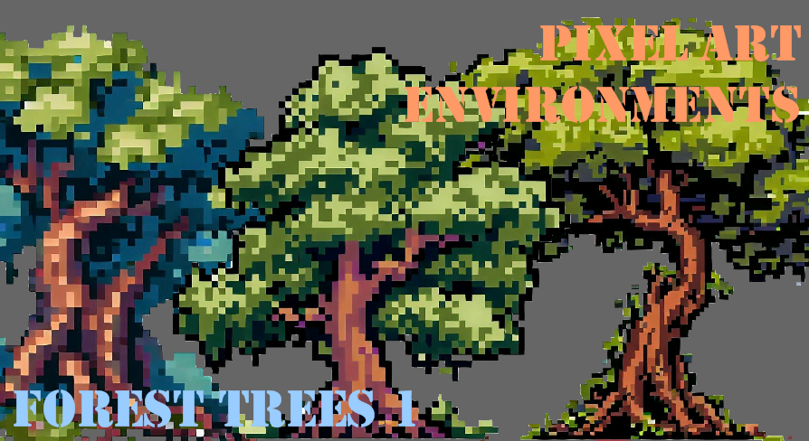 Pixel Art Environments: Forest Trees 1