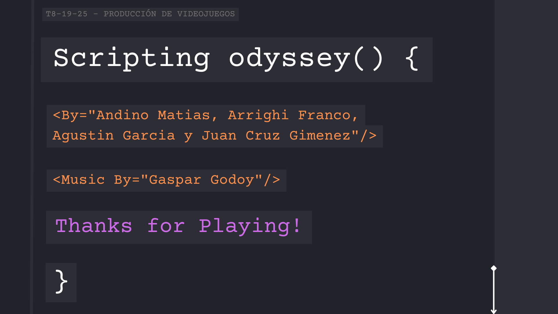 Scripting Odyssey