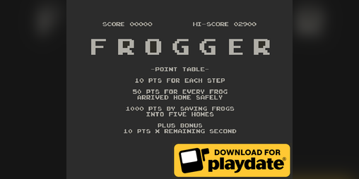 Cover image for Frogger (Playdate)